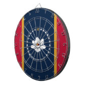 Dartbord met vlag van Mississippi State, VS (Voorkant Rechts)
