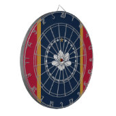 Dartbord met vlag van Mississippi State, VS (Voorkant Links)