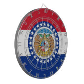 Dartbord met vlag van Missouri, VS (Voorkant Links)