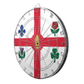Dartbord met vlag van Montreal, Canada (Voorkant Rechts)
