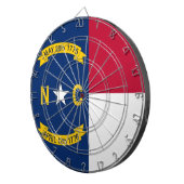 Dartbord met vlag van North Carolina, Verenigde St (Voorkant Rechts)