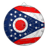 Dartbord met vlag van Ohio, VS (Voorkant)