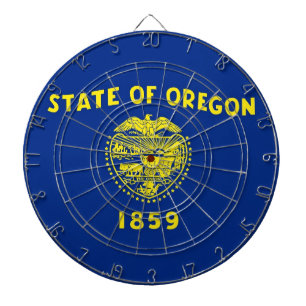 Dartbord met vlag van Oregon, VS