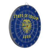 Dartbord met vlag van Oregon, VS (Voorkant Links)