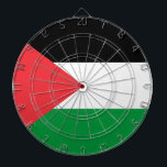 Dartbord met vlag van Palestina<br><div class="desc">Voeg een uniek tintje toe aan uw speelkamer of thuisbar met dit aangepaste dartbord met de vlag van Palestina - een perfecte mix van plezier en patriottische trots. Dit dartbord biedt niet alleen uren entertainment, maar dient ook als een betekenisvolle weergave van het Palestijnse erfgoed. Het levendige vlagontwerp voegt een...</div>
