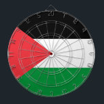 Dartbord met vlag van Palestina<br><div class="desc">Voeg een uniek tintje toe aan uw speelkamer of thuisbar met dit aangepaste dartbord met de vlag van Palestina - een perfecte mix van plezier en patriottische trots. Dit dartbord biedt niet alleen uren entertainment, maar dient ook als een betekenisvolle weergave van het Palestijnse erfgoed. Het levendige vlagontwerp voegt een...</div>