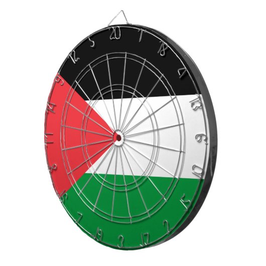 Dartbord met vlag van Palestina (Voorkant Rechts)