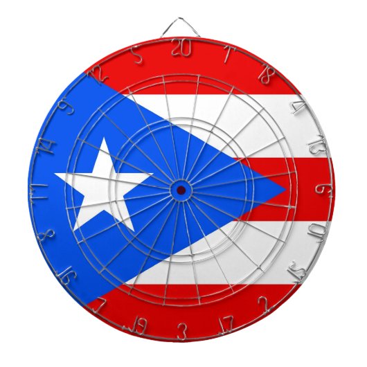 Dartbord met vlag van Puerto Rico, Verenigde State (Voorkant)