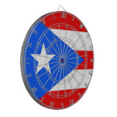 Dartbord met vlag van Puerto Rico, Verenigde State (Voorkant Links)