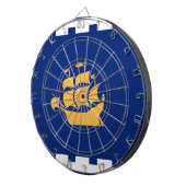 Dartbord met vlag van Quebec Stad, Canada (Voorkant Rechts)