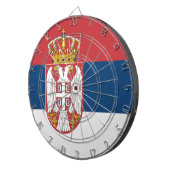 Dartbord met vlag van Servië (Voorkant Rechts)
