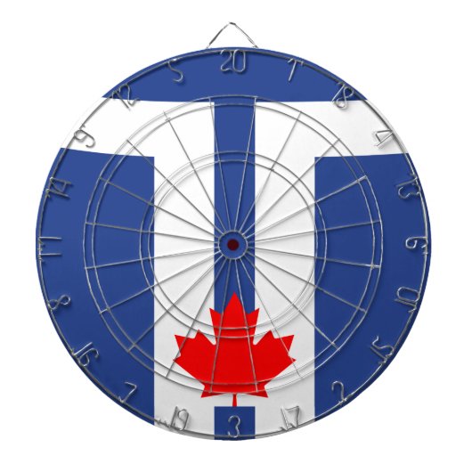 Dartbord met vlag van Toronto, Canada (Voorkant)