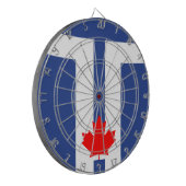 Dartbord met vlag van Toronto, Canada (Voorkant Links)