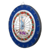 Dartbord met Vlag van Virginia, Verenigde Staten (Voorkant Rechts)