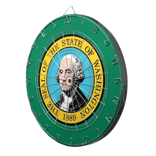 Dartbord met Vlag van Washington, Verenigde Staten (Voorkant Rechts)