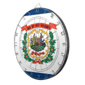 Dartbord met Vlag van West Virginia, USA (Voorkant Rechts)