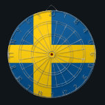 Dartbord met vlag van Zweden<br><div class="desc">Breng Zweedse trots naar de spelavond met ons dartbord met de vlag van Zweden! Dit hoogwaardige dartbord is meer dan alleen een leuk tijdverdrijf; het is een viering van het Zweedse erfgoed, ideaal voor het toevoegen van een cultureel tintje aan uw speelkamer, kantoor of recreatieruimte. De iconische Zweedse vlag wordt...</div>