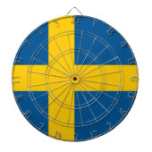 Dartbord met vlag van Zweden (Voorkant)