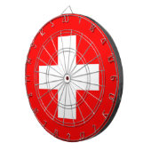 Dartbord met vlag van Zwitserland (Voorkant Rechts)