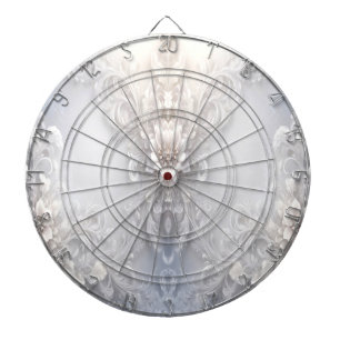 Dartbord met witte bloemen