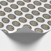 Dartbord op wit cadeaupapier (Hoek)