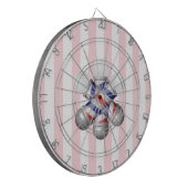 Dartbord Roze Witte Streep Kapper Paal Kappers (Voorkant Links)