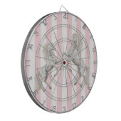 Dartbord Roze Witte Streep Wit Paard (Voorkant Links)