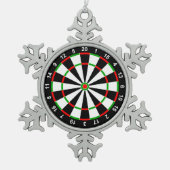 Dartbord Tin Sneeuwvlok Ornament (Voorkant)