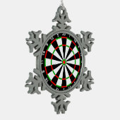 Dartbord Tin Sneeuwvlok Ornament (Links)