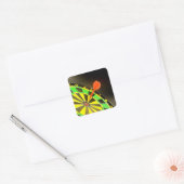 Dartbord Vierkante Sticker (Envelop)