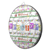 Dartbord Vrolijk Kerstfeest Gelukkige Verjaardag (Voorkant Rechts)