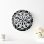 Dartbord wandklok met badminton shuttle (Huis)