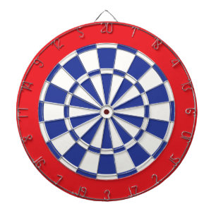 Dartbord: Wit, Koningsblauw en Rood Dartbord