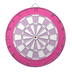 Dartbord: Wit, Lichtpaars en Roze Dartbord