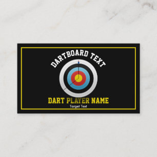 Dartbord Zwart Visitekaartje
