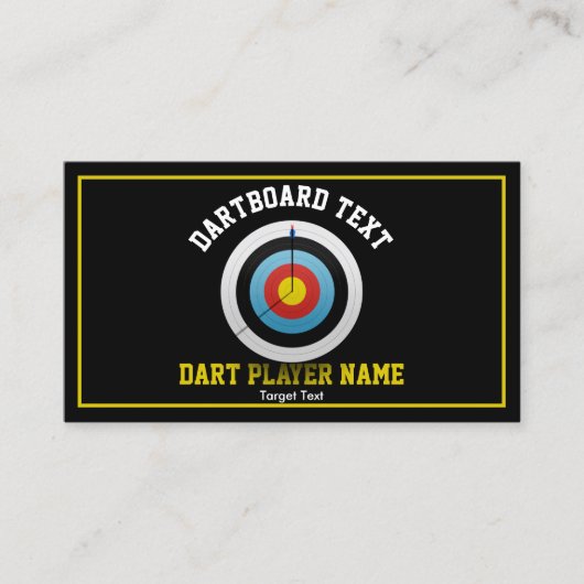 Dartbord Zwart Visitekaartje (Voorkant)