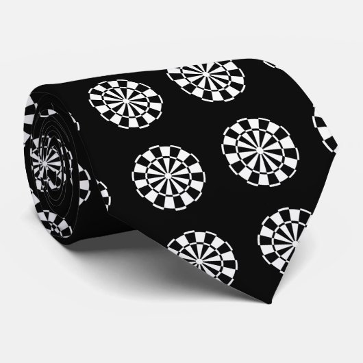Dartbordpatroon Stropdas (Opgerold)