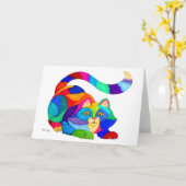 Dartel kat kaart (Gele Bloem)