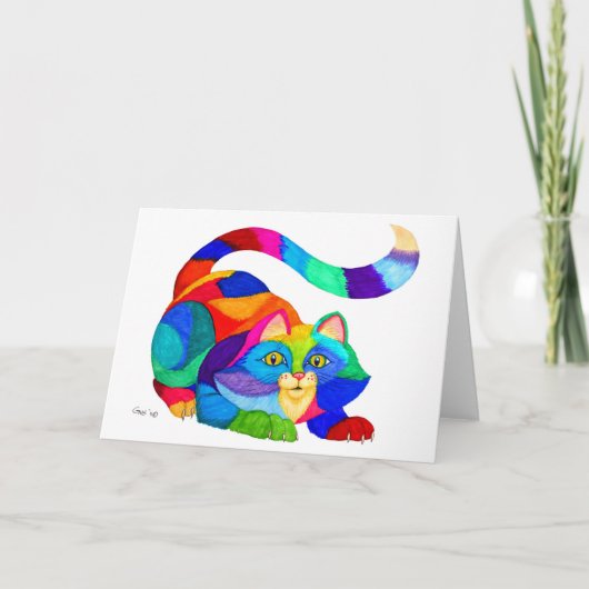 Dartel kat kaart (Voorkant)