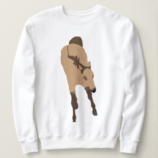 Dartele dunpaard trui (Design voorkant)
