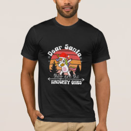 Dartelende Eenhoorn Grappig Kerstmis T-shirt