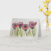 Dartelende klaprozen kaart (Gele Bloem)