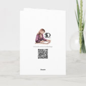 Dartelende landkatten in bloementuin verjaardag kaart (Achterkant)