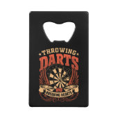 Darten gooien en harten breken - Funny Dart Creditkaart Flessenopener (Voorkant)
