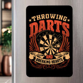 Darten gooien en harten breken - Funny Dart Magneet