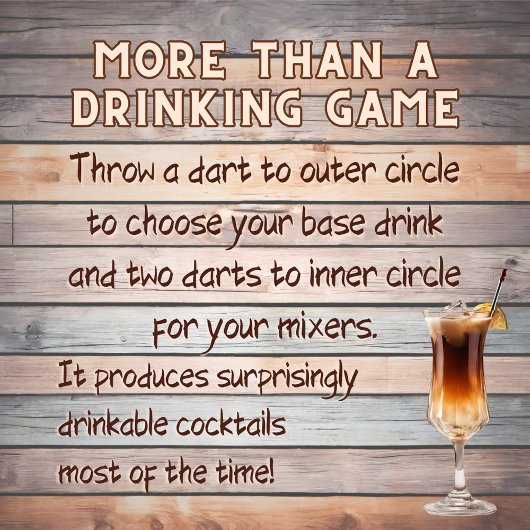 Dartender, Random Cocktail Dartboard Dartbord