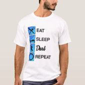 Darter Eat Sleep Dart Herhaal Darter Routine Gift T-shirt (Voorkant)