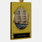 Dartford Zeilschip 1910 Verguld Banner Ornament (Rechts)