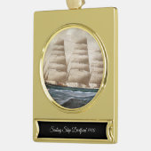 Dartford Zeilschip 1910 Verguld Banner Ornament (Links)