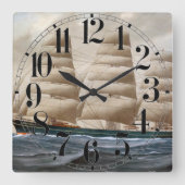 Dartford Zeilschip 1910 Vierkante Klok (Voorkant)